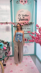 ROCIO JEWELRY DENIM TOP