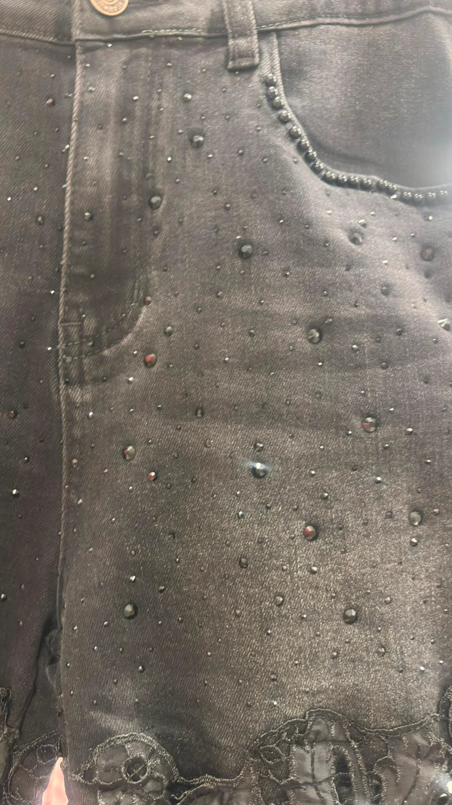PANTALÓN ENCAJE NEGRO TIRO ALTO