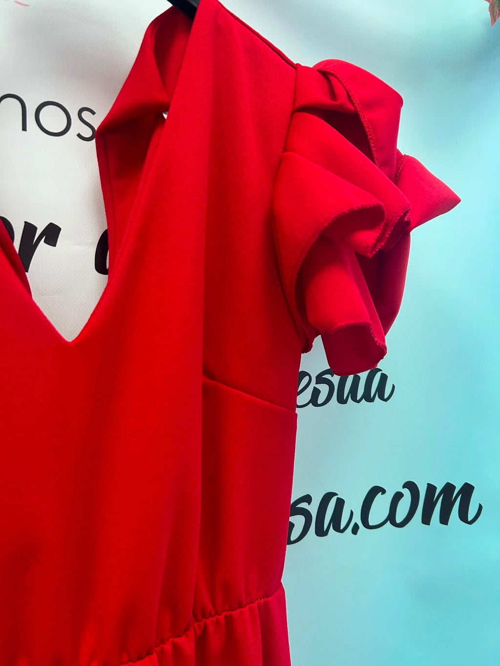 OFERTA VESTIDO ROJO ELEGANTE