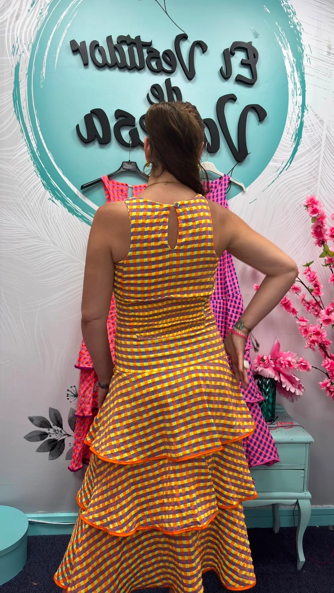 VESTIDO VICHY VOLANTES