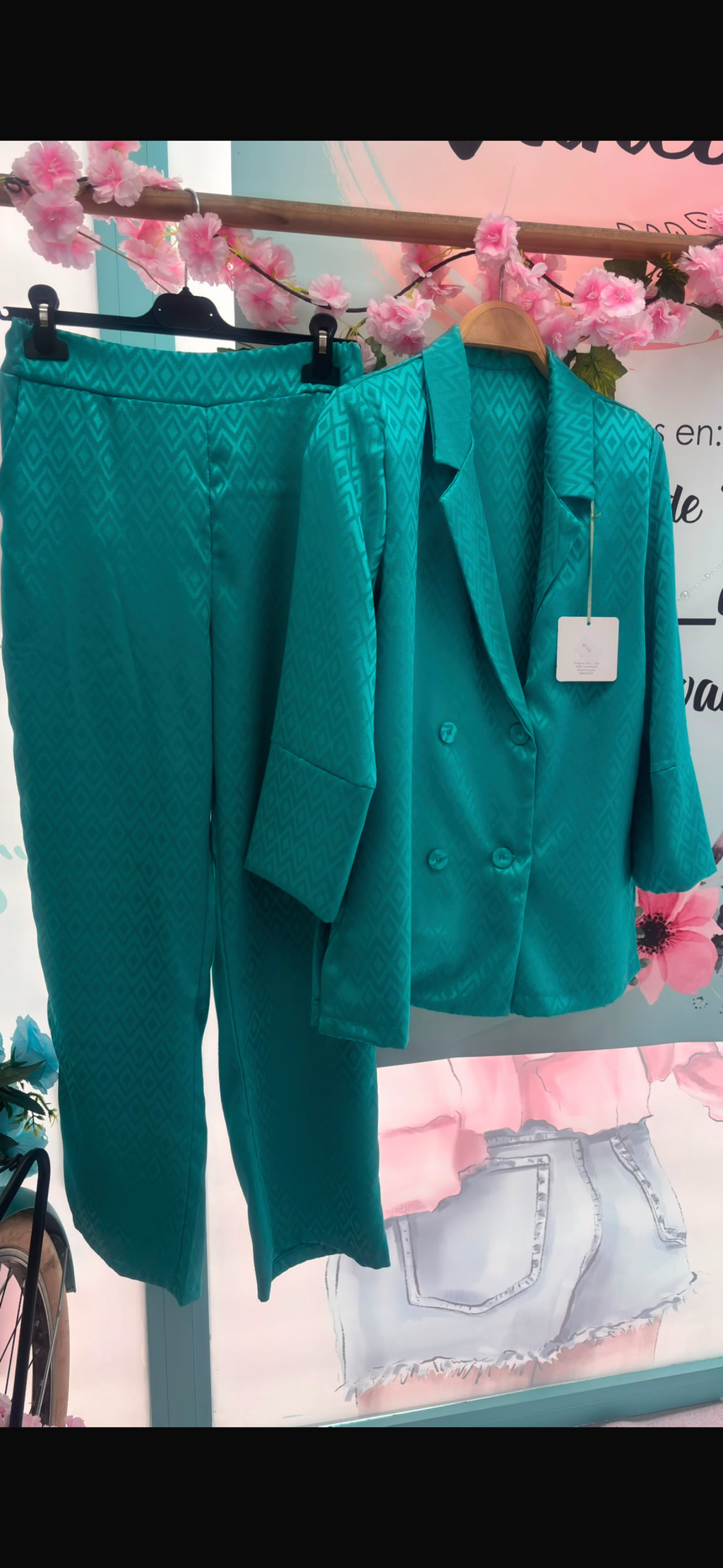 TRAJE SASTRE VERDE BOTONES