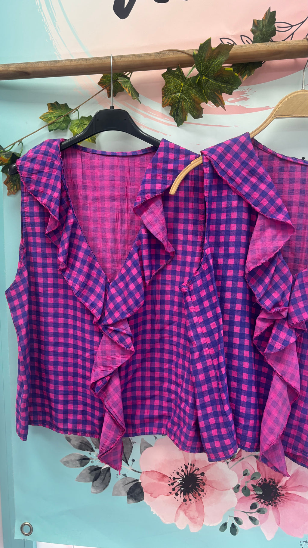 CAMISETA VICHY MORADO