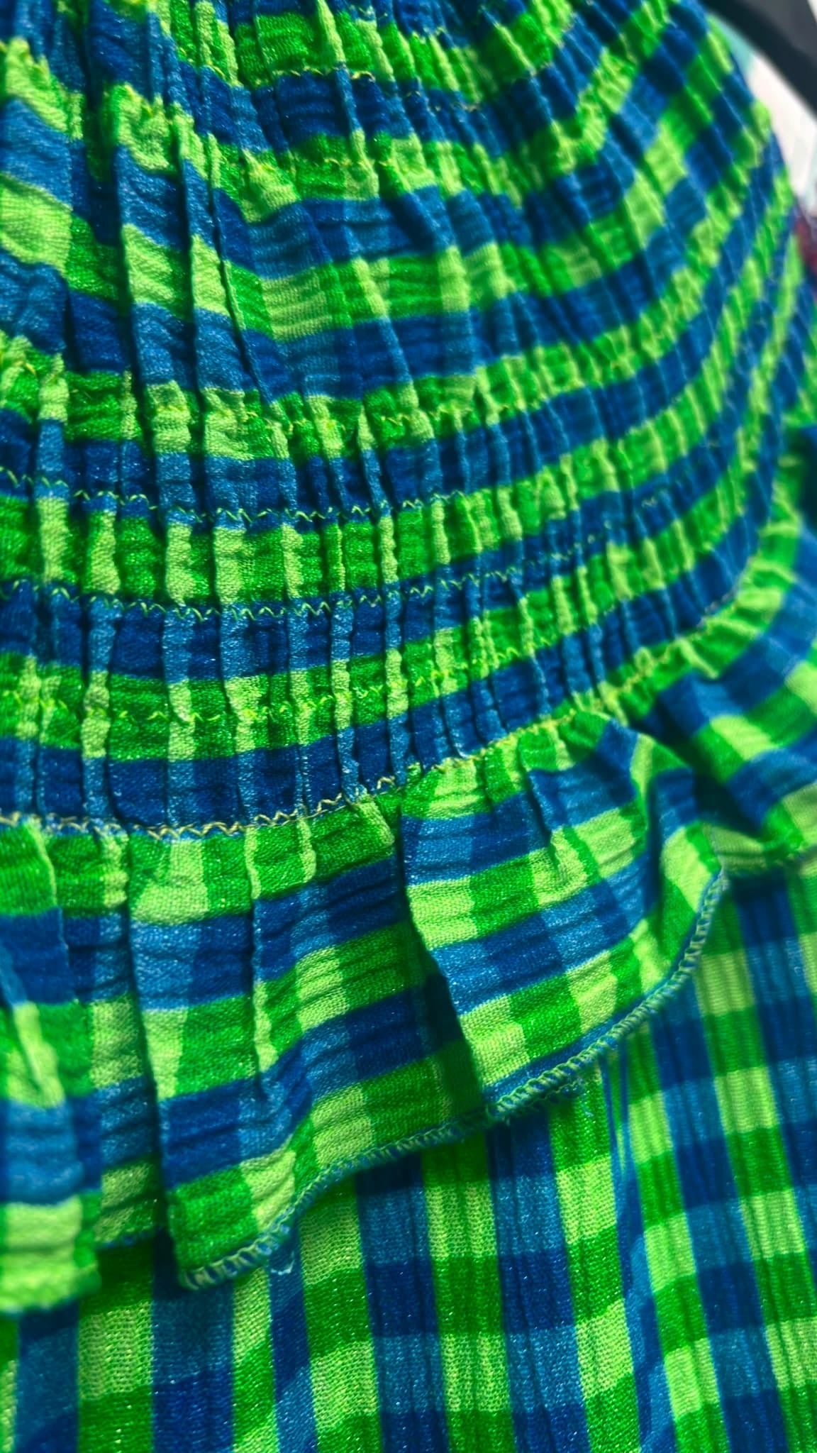 VESTIDO VICHY VANE FLÚOR