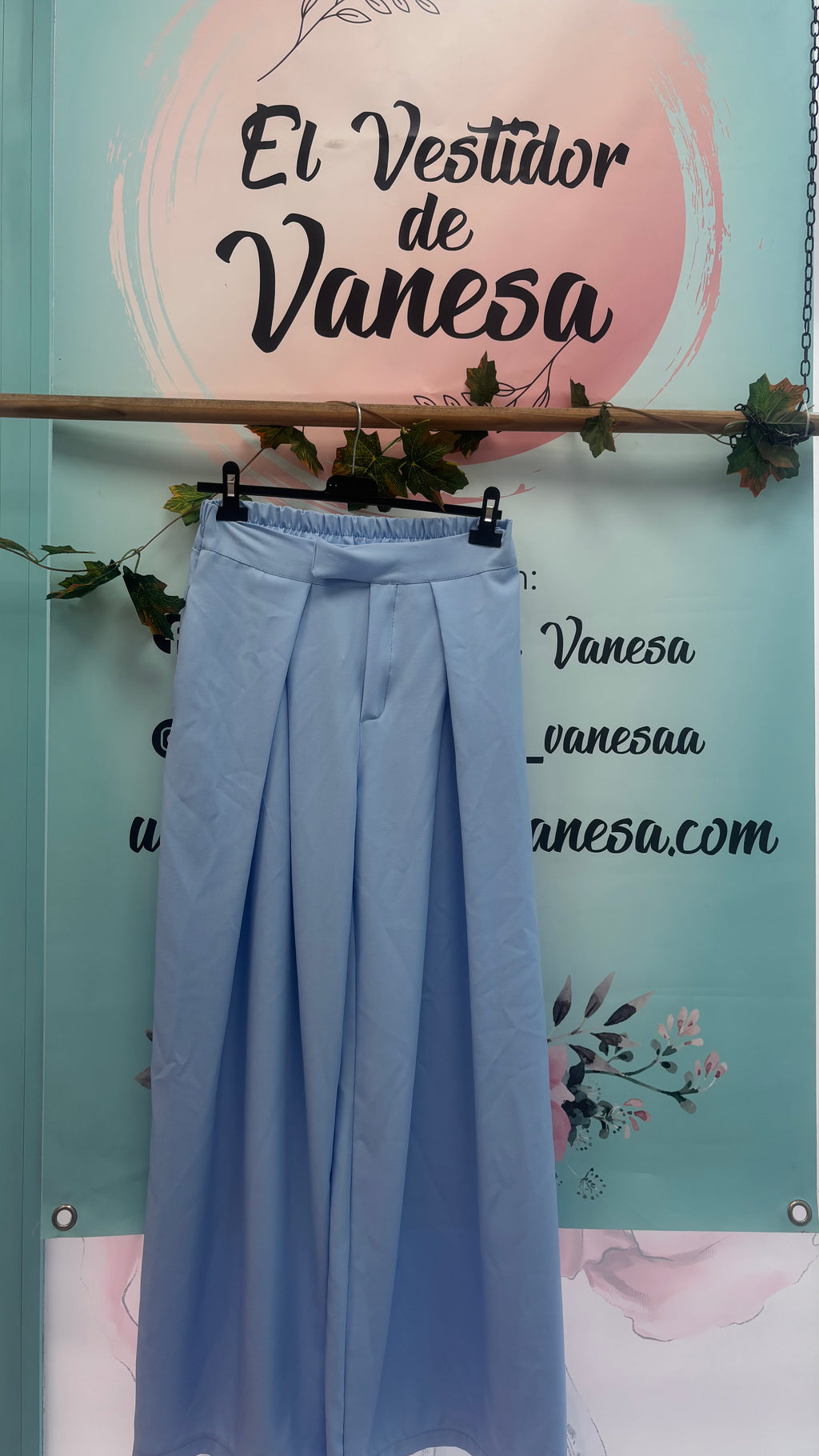 PANTALÓN PALAZZO AZUL