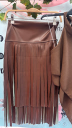 FALDA FLECOS POLIPIEL