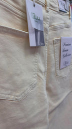 PANTALÓN DENIM STRASS VAQUERO AMARILLO