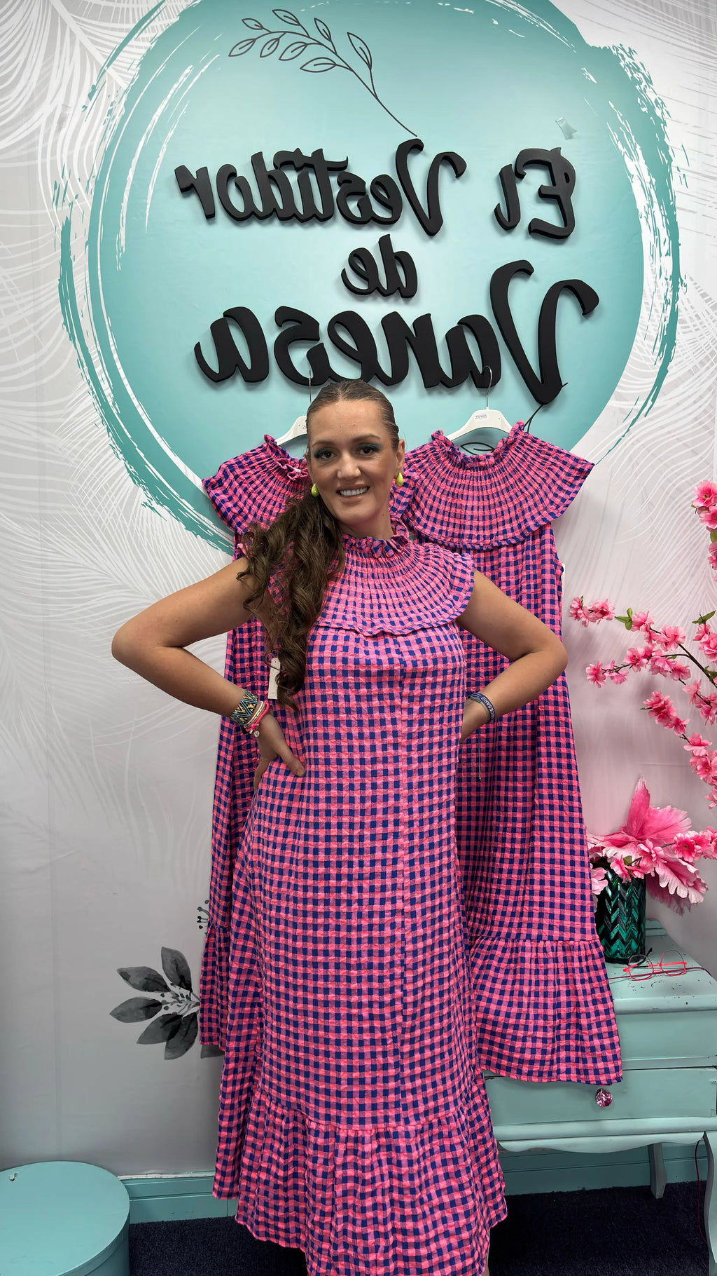 VESTIDO VICHY AZUL VANE