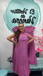 VESTIDO VICHY AZUL VANE