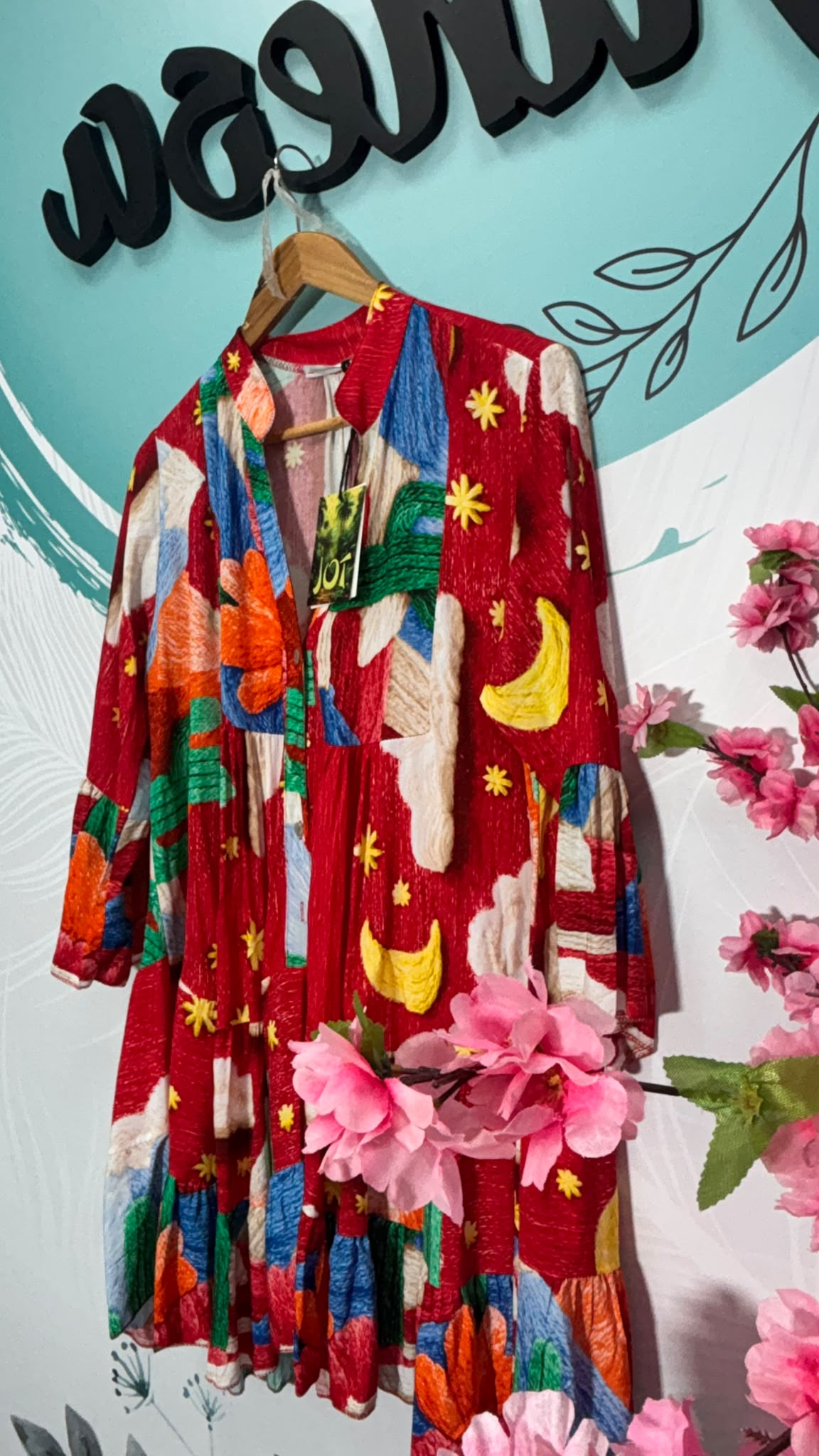 VESTIDO JOT ROJO SATÉN ALICIA