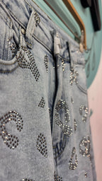 PANTALÓN PRINT BALLON STRASS MARISA