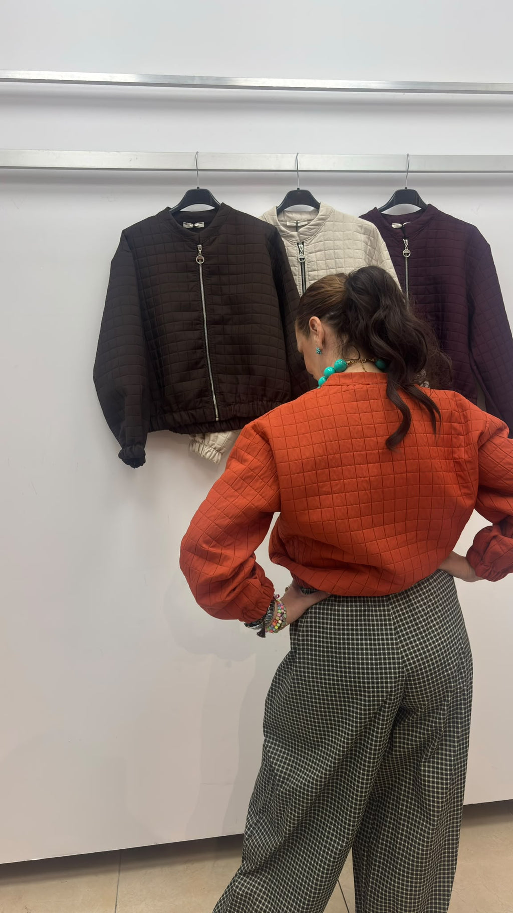 COLORFUL QUILTED BOMBER JACKET