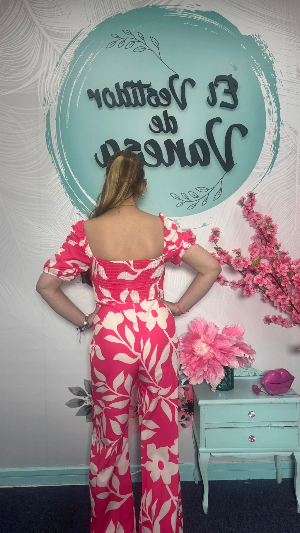 MONO FLORAL ROSA