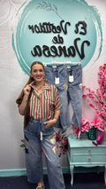 CAMISA SEMILINO RAYAS TANIA