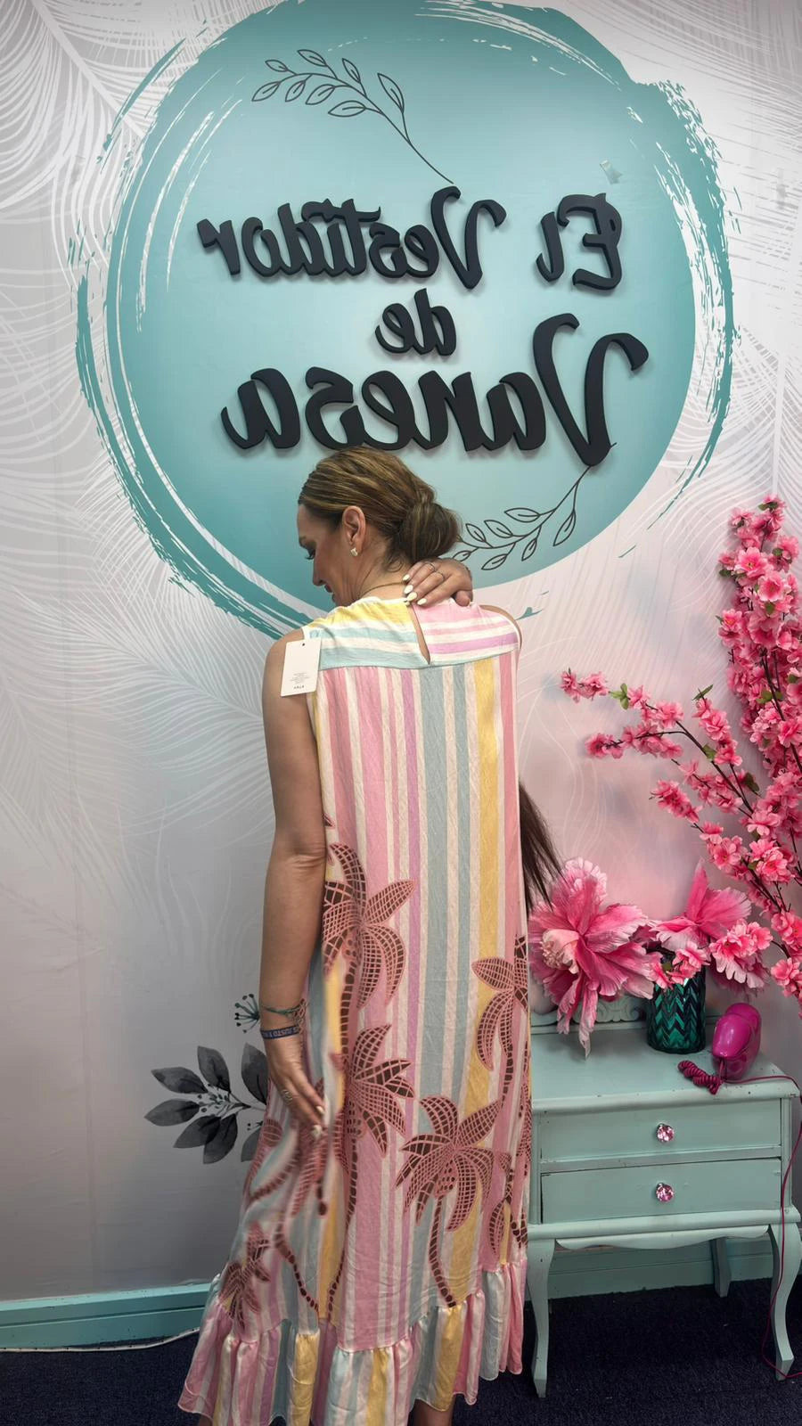 VESTIDO RAYAS PALMERA PIPI