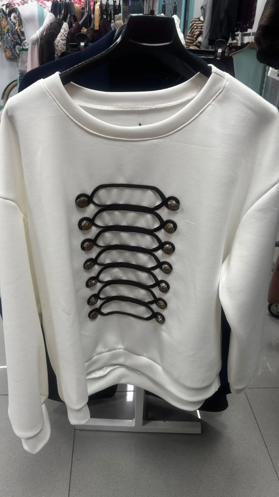 Sudadera Napoleón Blanca y Choco