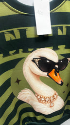Sudadera Cisne Rayas