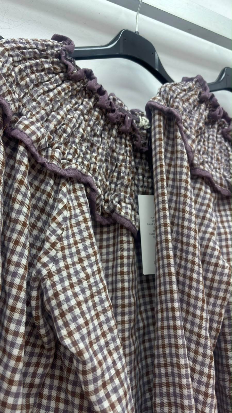 CAMISA VICHY MORADA BEBE