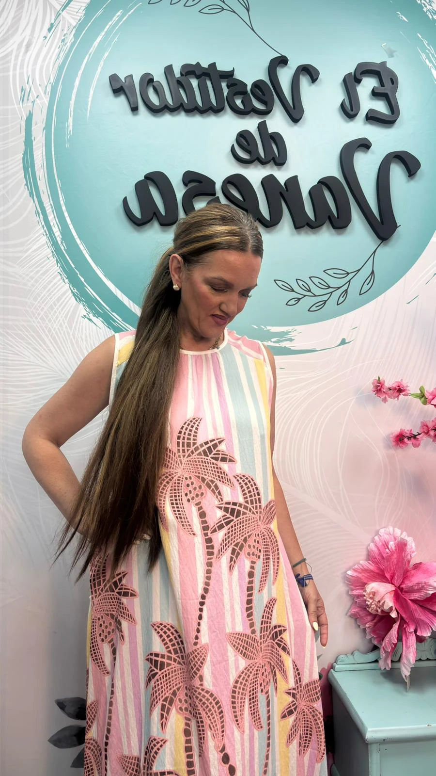 VESTIDO RAYAS PALMERA PIPI