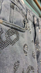 PANTALÓN PRINT BALLON STRASS MARISA