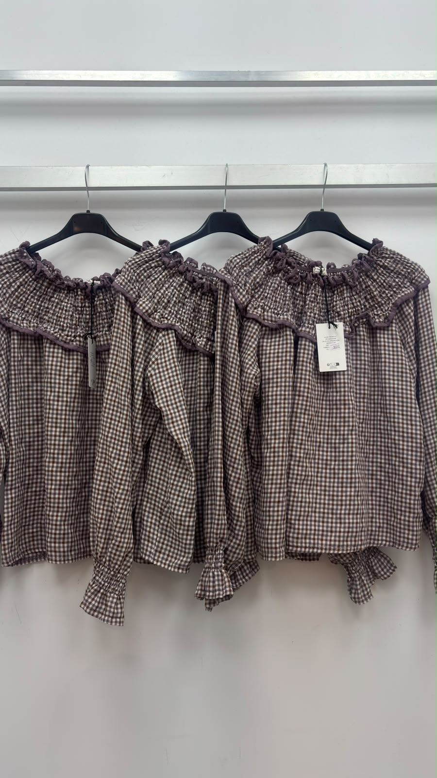 CAMISA VICHY MORADA BEBE