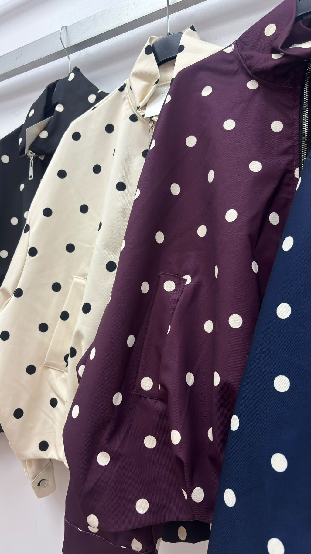 POLKA DOT WIND-BREAKER BOMBER JACKET