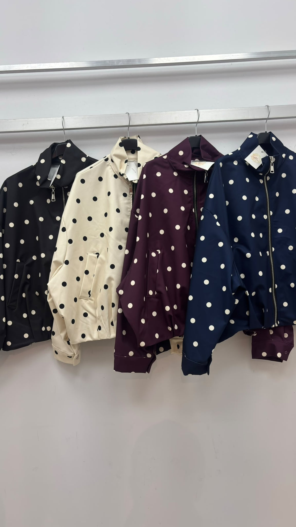 POLKA DOT WIND-BREAKER BOMBER JACKET
