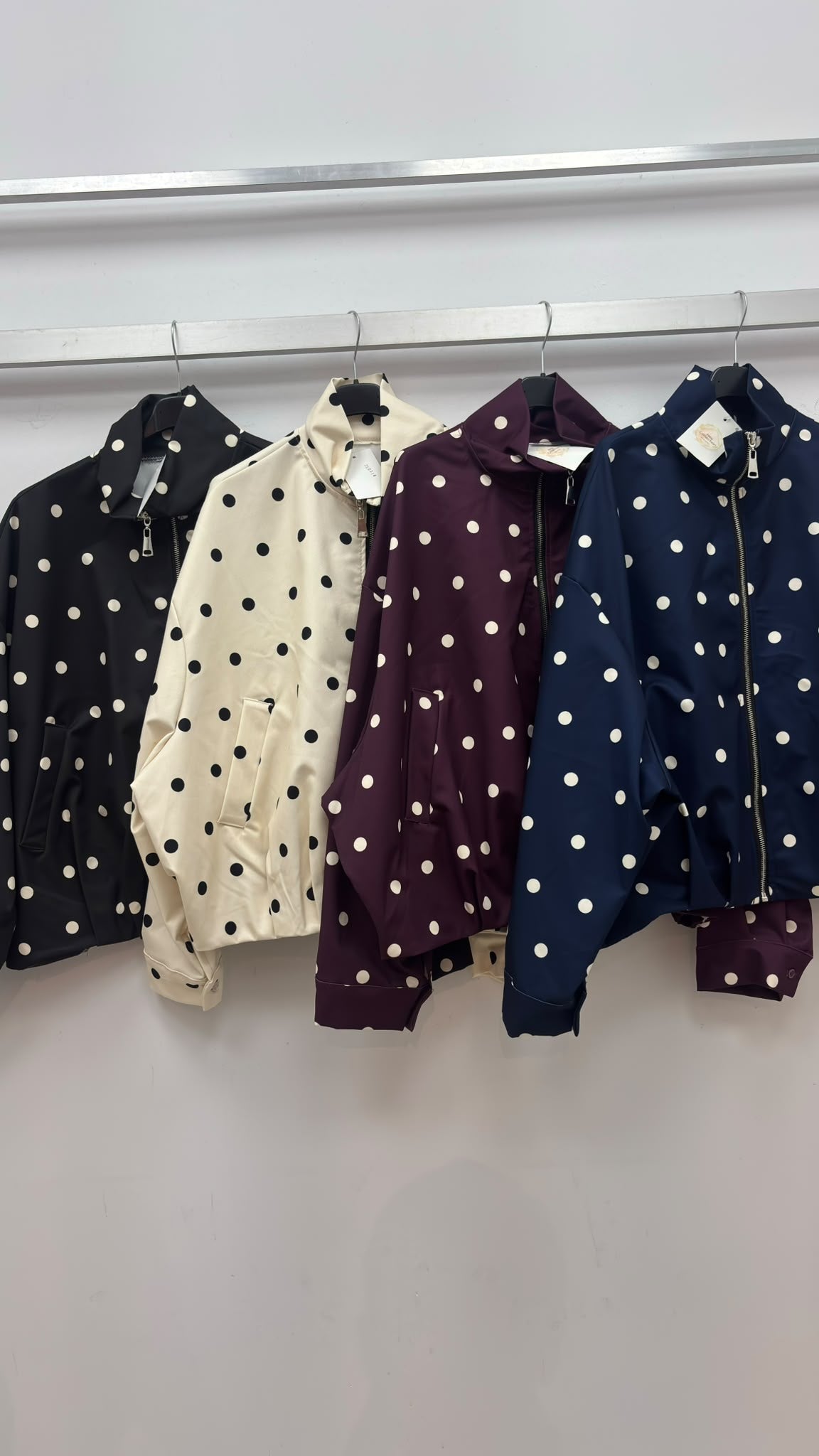 POLKA DOT WIND-BREAKER BOMBER JACKET