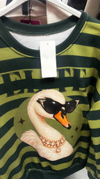 Sudadera Cisne Rayas