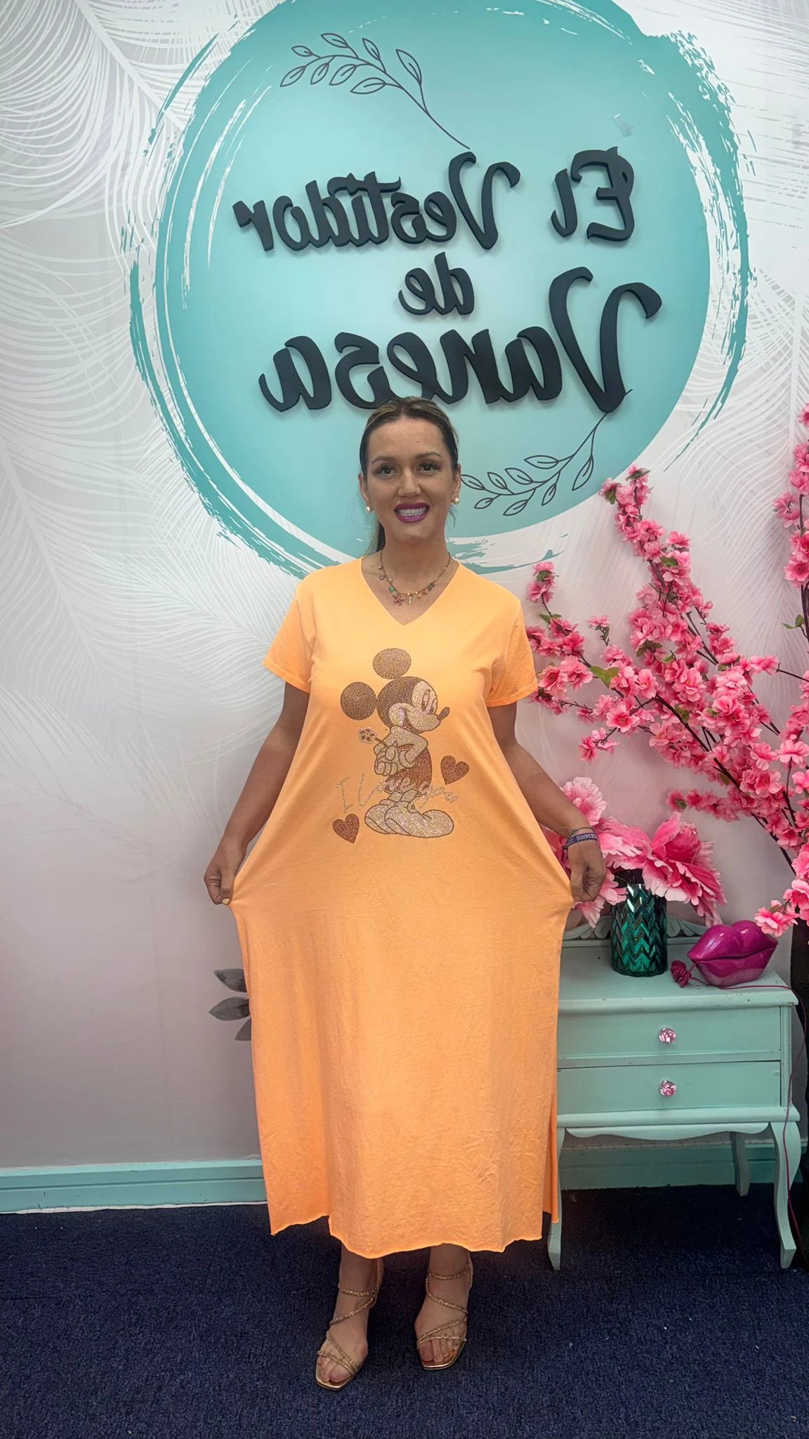 VESTIDO MICKEY FLOR